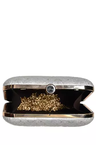  embroidered box clutch bag for women