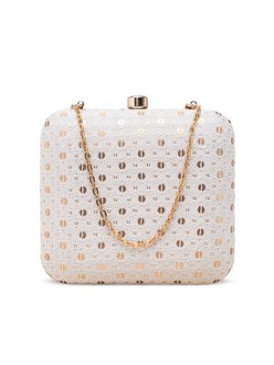  white sequin embroidery clutch 2