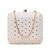  white sequin embroidery clutch