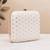  white sequin embroidery clutch