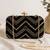  elegant black velvet embroidered clutch