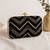  elegant black velvet embroidered clutch