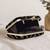  elegant black velvet embroidered clutch