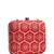  red based threadwork embroidery clutch bag for wonen with detachable strap