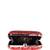  red based threadwork embroidery clutch bag for wonen with detachable strap