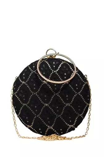  embroidered box clutch bag for women