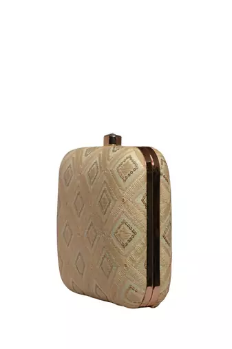  embroidered box clutch bag for women