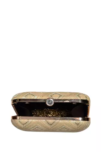  embroidered box clutch bag for women