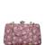  lavender based white floral embroidery clutch