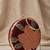 ruby bloom velvet embroidered round clutch