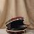  ruby bloom velvet embroidered round clutch