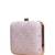  pastel pink based white threadwork embroidery clutch bag for women with detachable strap