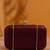  maroon based sequins embrodiery clutch bag for women with detachable strap