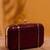  maroon based sequins embrodiery clutch bag for women with detachable strap