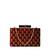  women maroon & gold embroidered box clutch