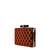  women maroon & gold embroidered box clutch