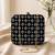  black based multicolored pattern threadwork embroidery clutch