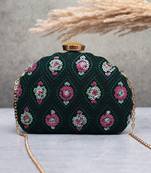  emerald blossom clutch bag for women