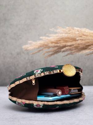  emerald blossom clutch bag for women 4