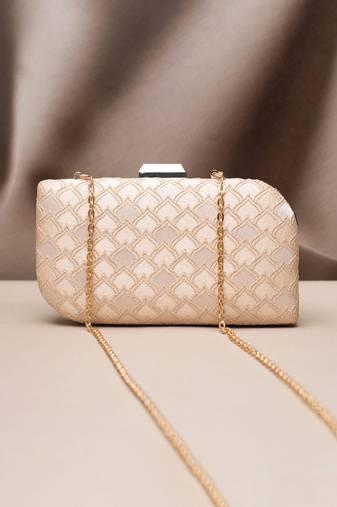  pearl ivory elegance embroidered clutch