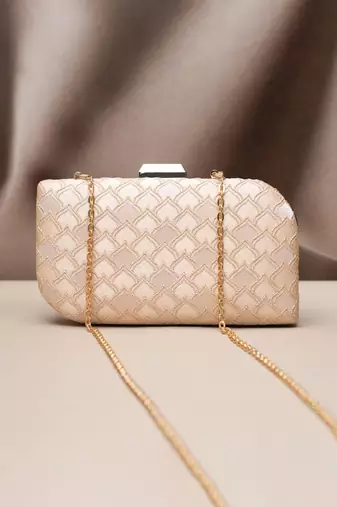  pearl ivory elegance embroidered clutch