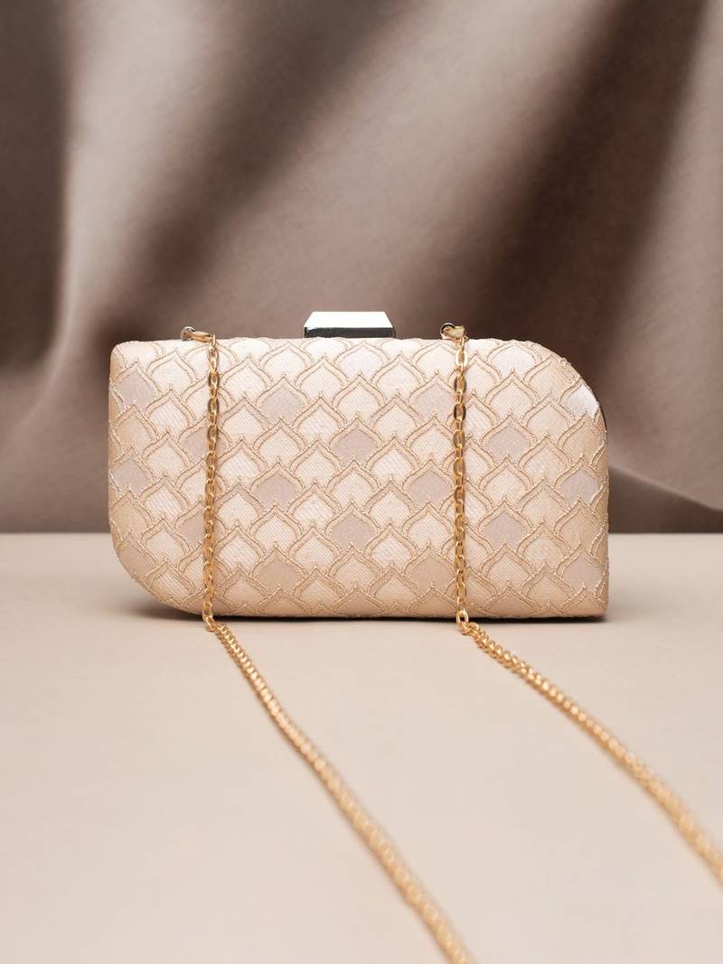  pearl ivory elegance embroidered clutch