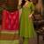 Green cotton hand embroidery kurta set with dupatta for women