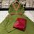 Green cotton hand embroidery kurta set with dupatta for women