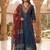 Blue cotton hand embroidery kurta set with dupatta for women