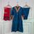 Blue cotton hand embroidery kurta set with dupatta for women