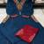 Blue cotton hand embroidery kurta set with dupatta for women