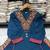 Blue cotton hand embroidery kurta set with dupatta for women