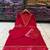 Red cotton floral print kurta set with dupatta for women