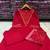 Red cotton floral print kurta set with dupatta for women