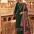 Green cotton floral print kurta set with dupatta for women