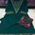 Green cotton floral print kurta set with dupatta for women
