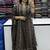 Black cotton floral print kurta set with dupatta for women