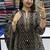 Black cotton floral print kurta set with dupatta for women