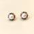 Certified natural freshwater pearls jewellery navratna style, cz accents, festive wear, stud closure, women's jewellery.