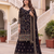 Designer black georgette sharara suit set