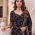 Designer black georgette sharara suit set