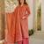 Floral printed pure cotton kurta trouser dupatta set for women