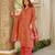 Floral printed pure cotton kurta trouser dupatta set for women