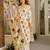 Floral printed pure cotton kurta trouser dupatta set for women