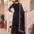 Designer black georgette sharara suit set