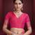 rani pink banarasi soft silk blend saree with dupatta