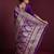 purple banarasi soft silk blend saree with dupatta
