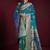 teal banarasi soft silk blend saree with dupatta