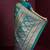 teal banarasi soft silk blend saree with dupatta