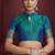 teal banarasi soft silk blend saree with dupatta